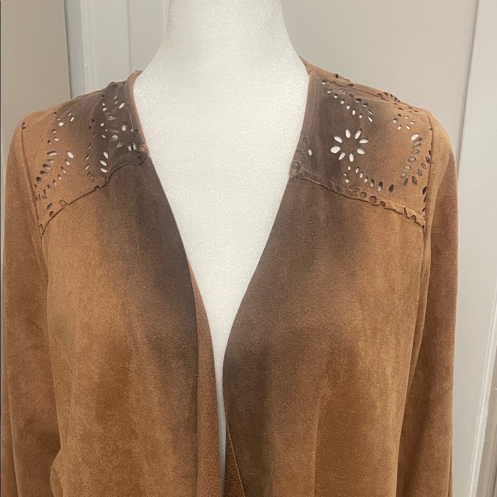 Love Riche Brown Ombre Cape Jacket - Picture 3 of 14
